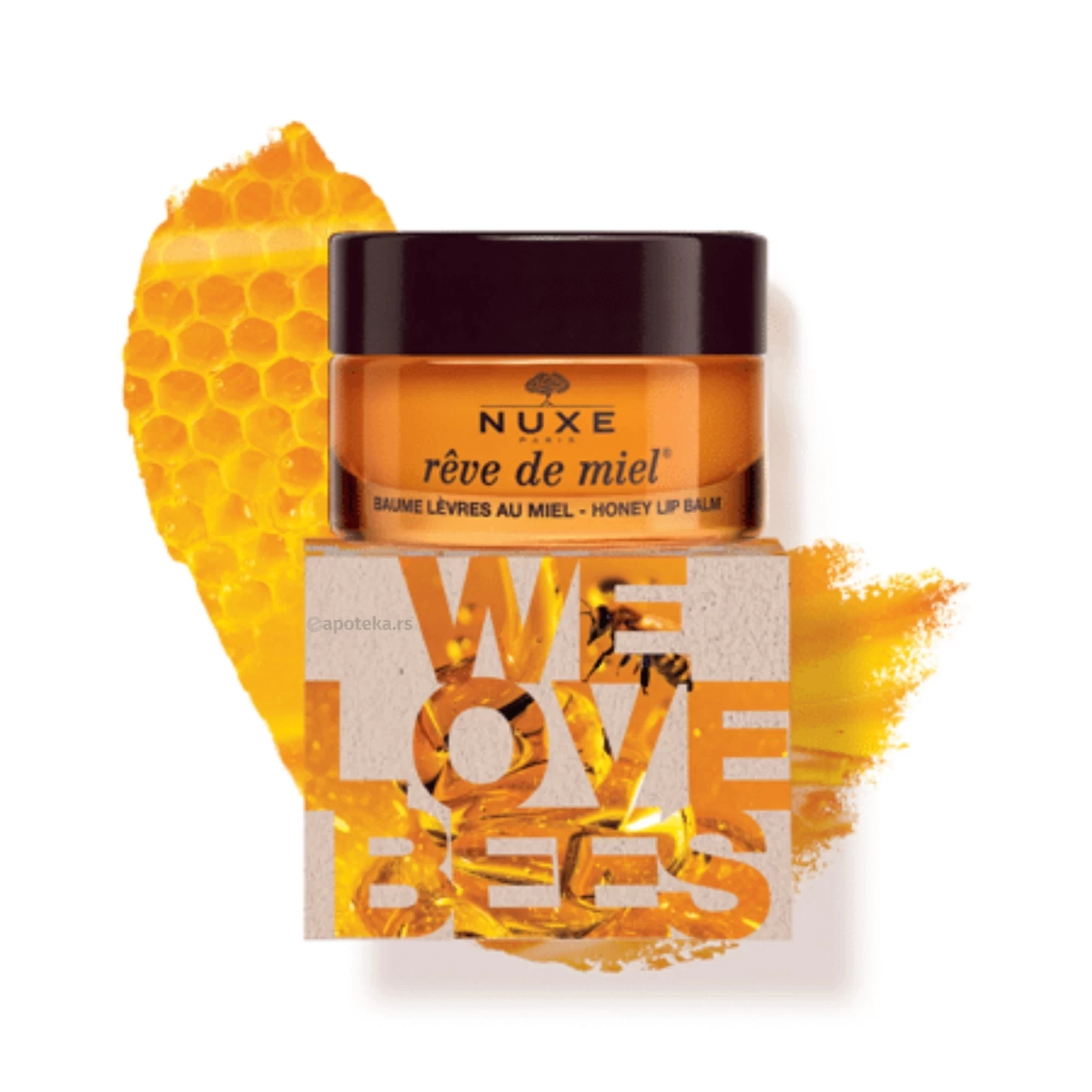 NUXE Rêve de Miel® Baume Levres au Miel Ultra-Nourrissant et Reparateur We Love Bees 15g Limited Edition