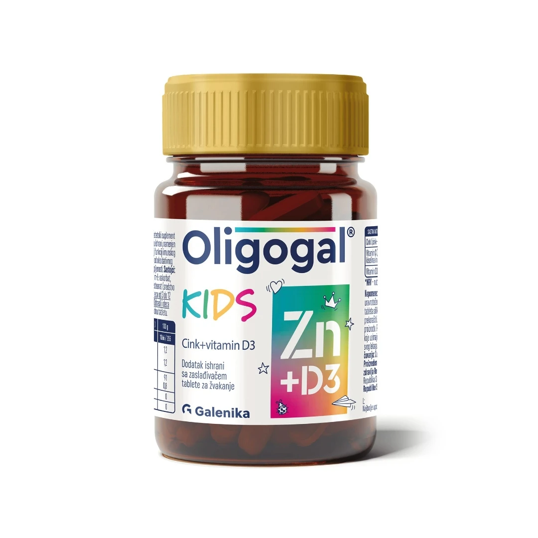 Galenika Oligogal® KIDS Zn+D3 60 Tableta za Žvakanje