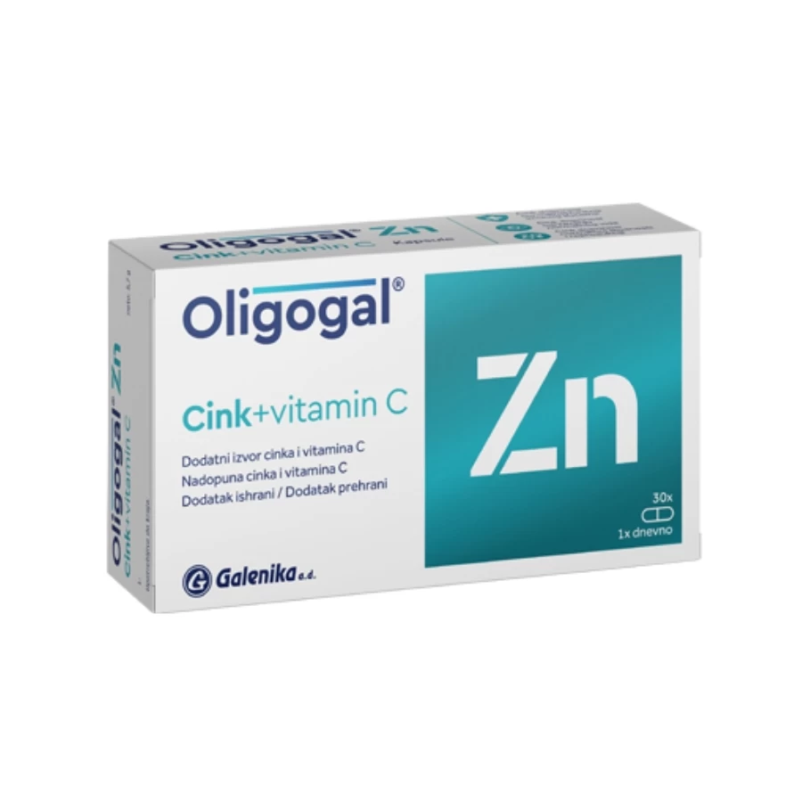 Galenika Oligogal® Zn Cink + Vitamin C 30 Kapsula za Jak Imunitet