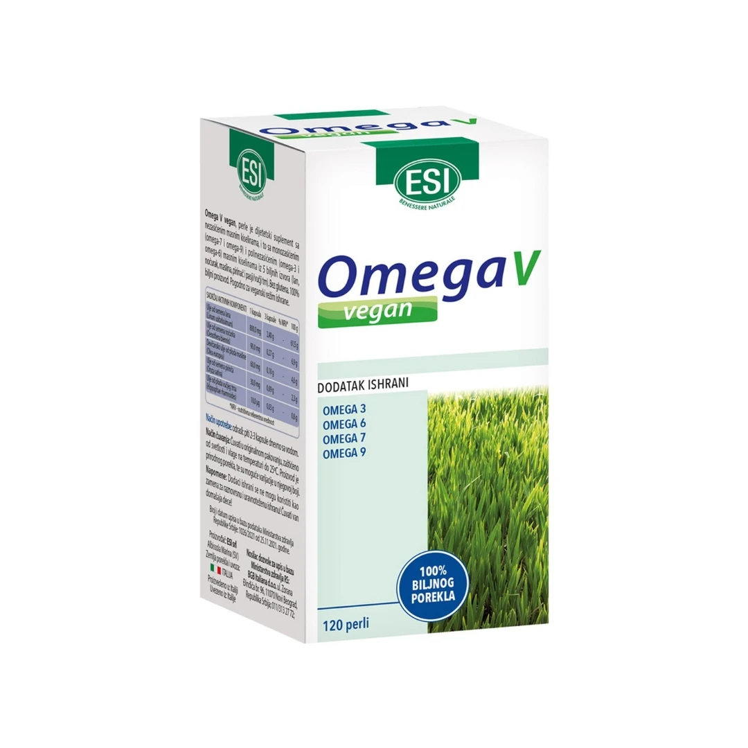 ESI OmegaV Vegan Omega 3, 6, 7 i 9 120 Kapsula