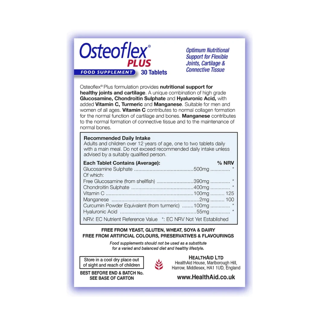 HealthAid Osteoflex® PLUS 30 Tableta za Zdrave Zglobove i Hrskavicu