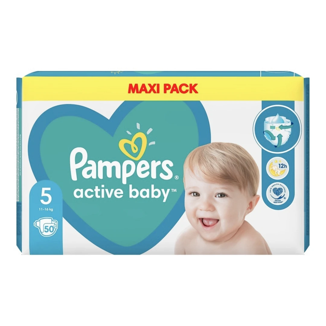 Pampers® ACTIVE BABY 5 Pelene Junior 50 Komada; za Bebe od 11 do 16 kg