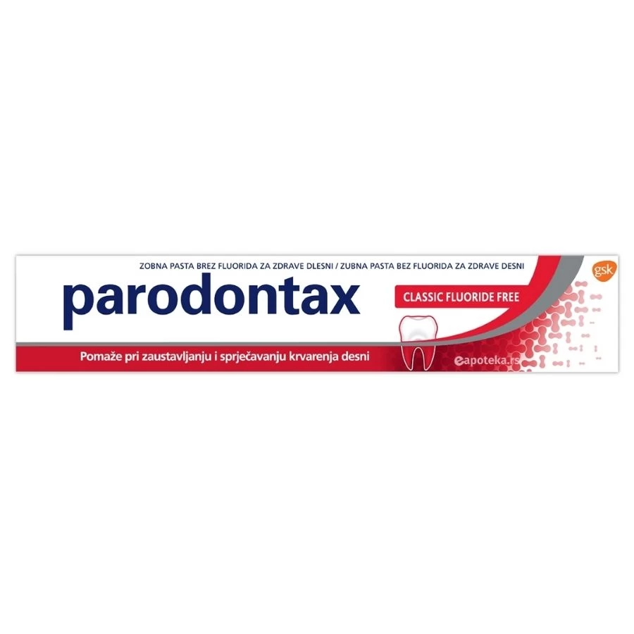 PARODONTAX Classic Pasta za Zube bez Fluorida 75 mL