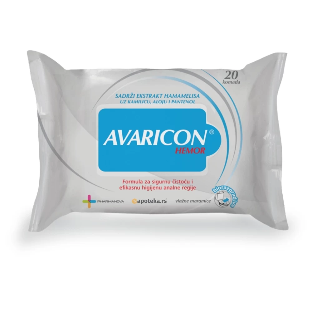 Avaricon® Hemor 20 Vlažnih Maramica Protiv Hemoroida