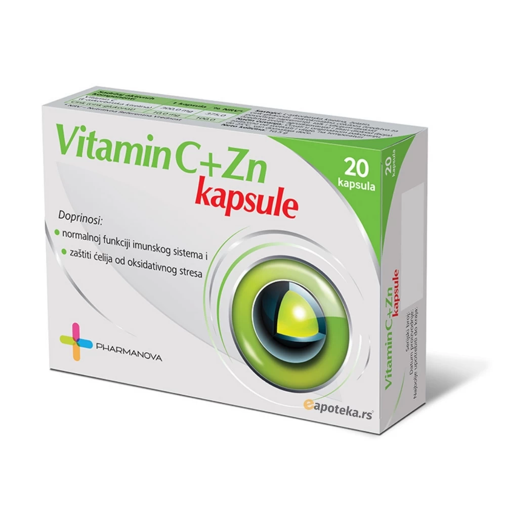 Vitamin C + Cink 20 Kapsula za Jak Imunitet