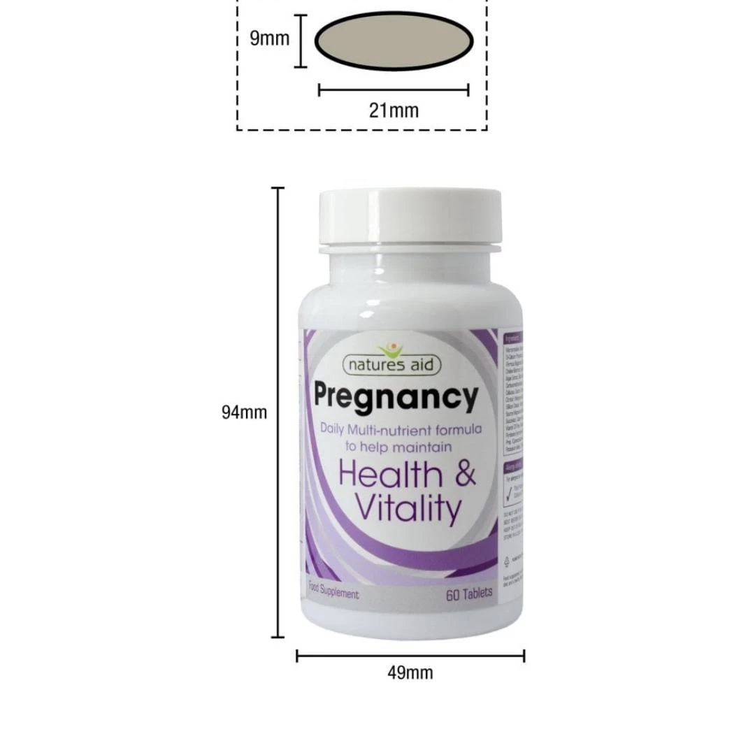 NATURES AID Pregnancy Health & Vitality Vitamini za Trudnice 60 Tableta