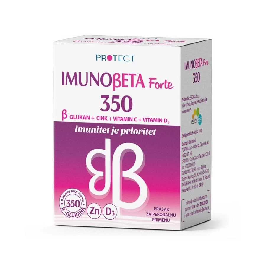 PROTECT ImunoBeta Forte 350 Beta Glukan Prašak; 30 Kesica 10x4g; za Jak Imunitet
