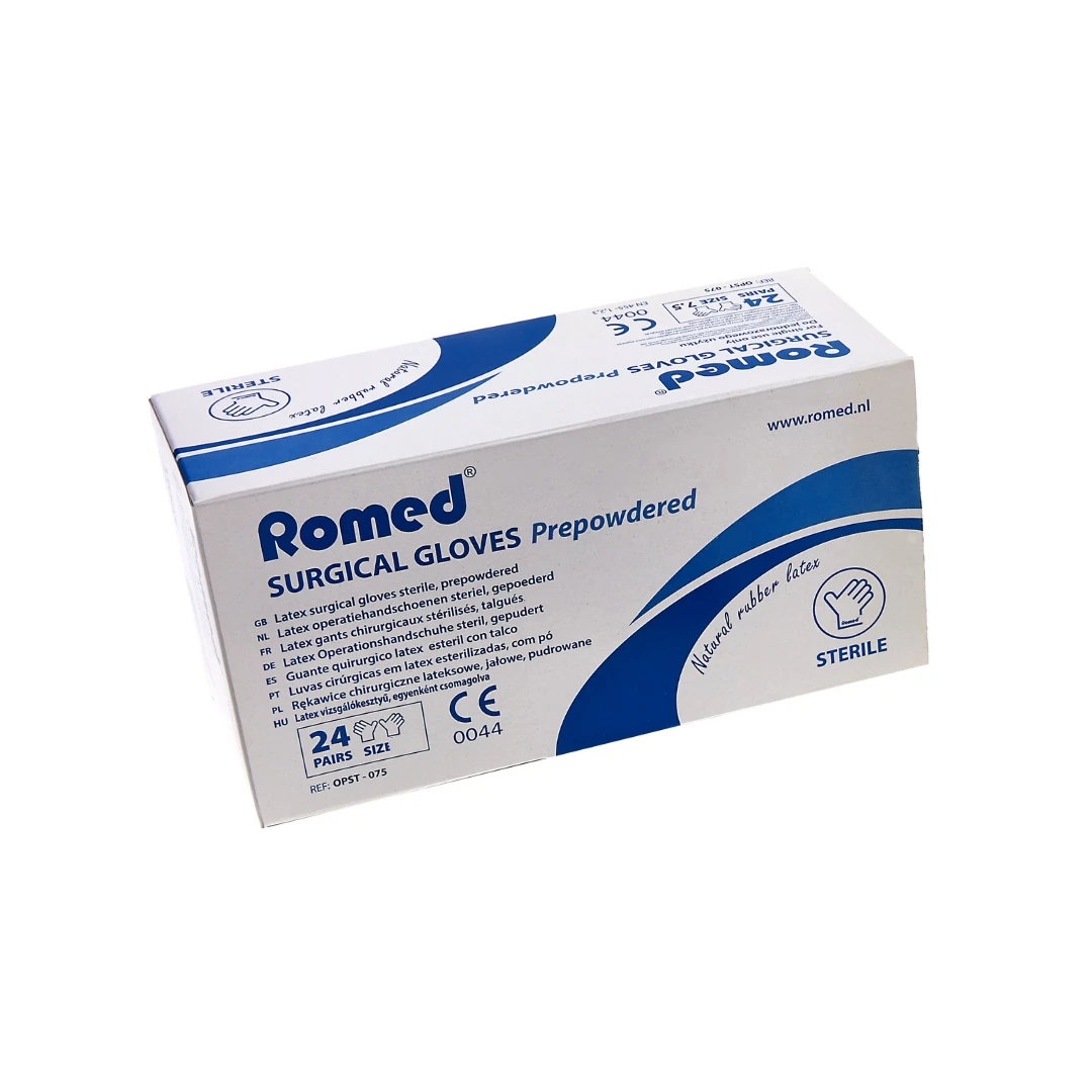 Romed® Hirurške Sterilne Rukavice od Lateksa Veličina 6,5 50 Pari 