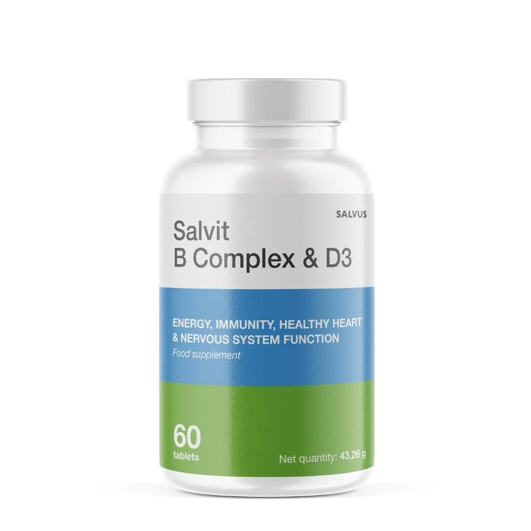 Salvit B Complex i D3 60 Tableta za Normalno Funkcionisanje Nervnog Sistema