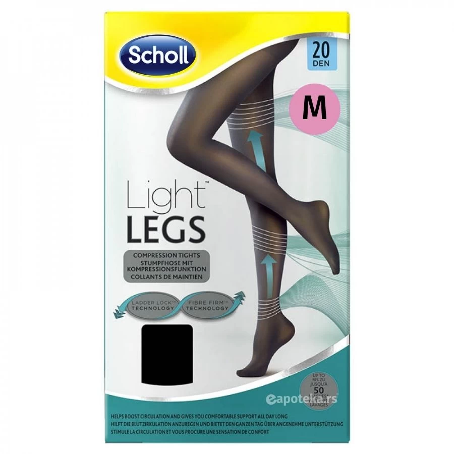 SCHOLL Light Legs Crne Kompresivne Čarape 20 Dena Veličina M