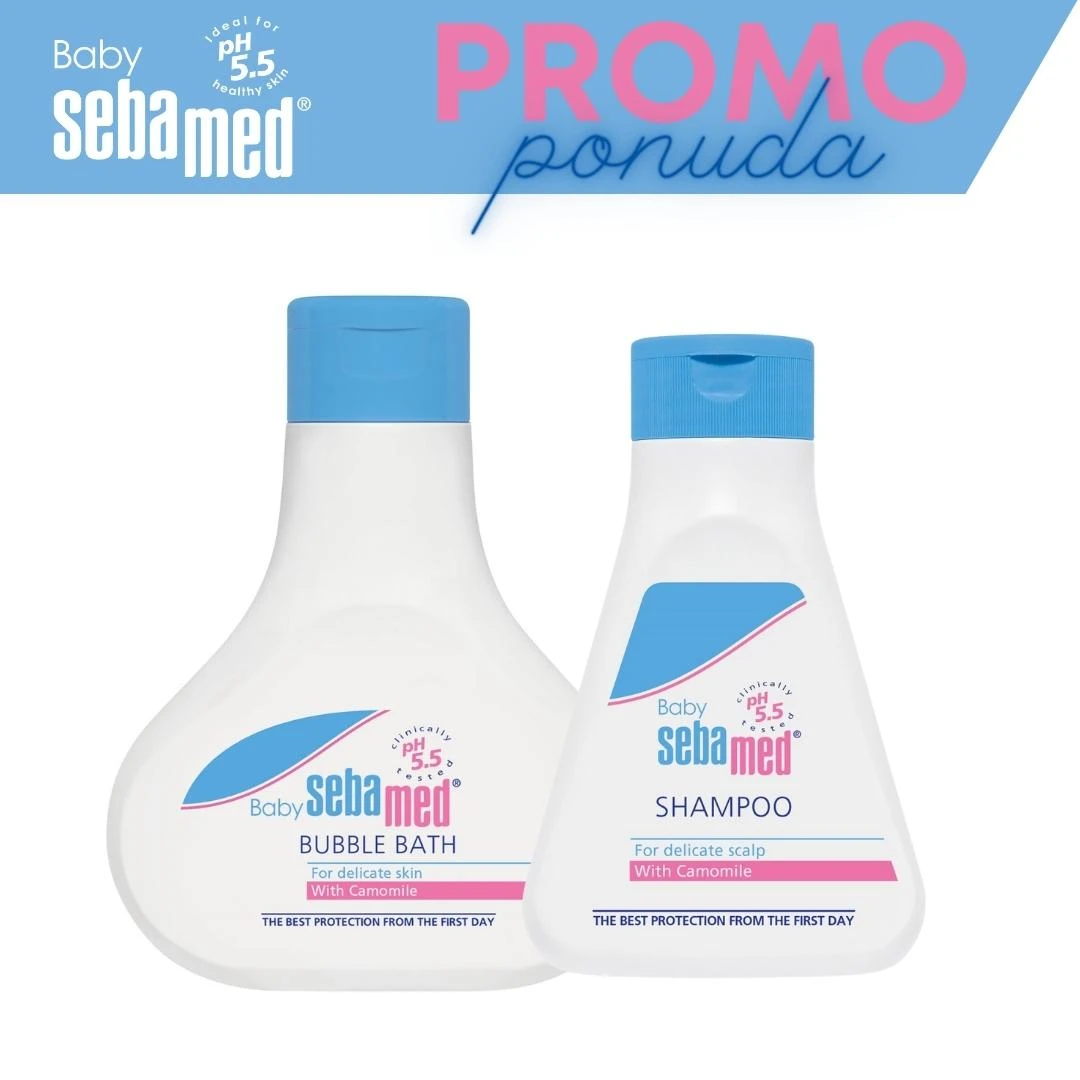 Sebamed® PROMO Baby Penušava Kupka 200 mL i Baby Šampon 150 mL