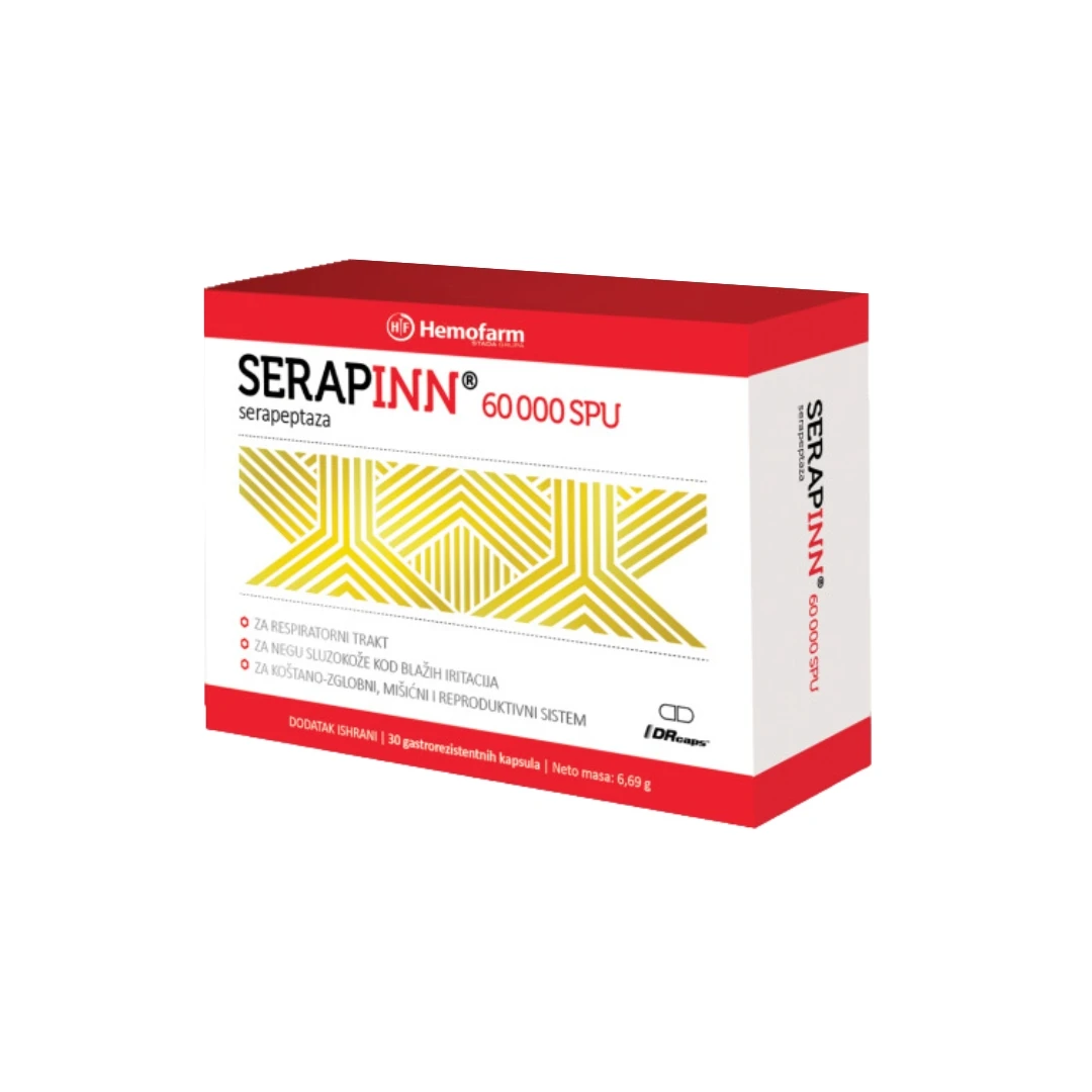 INNventa SERAPINN® 30 Gastrorezistentnih Kapsula Serapeptaza