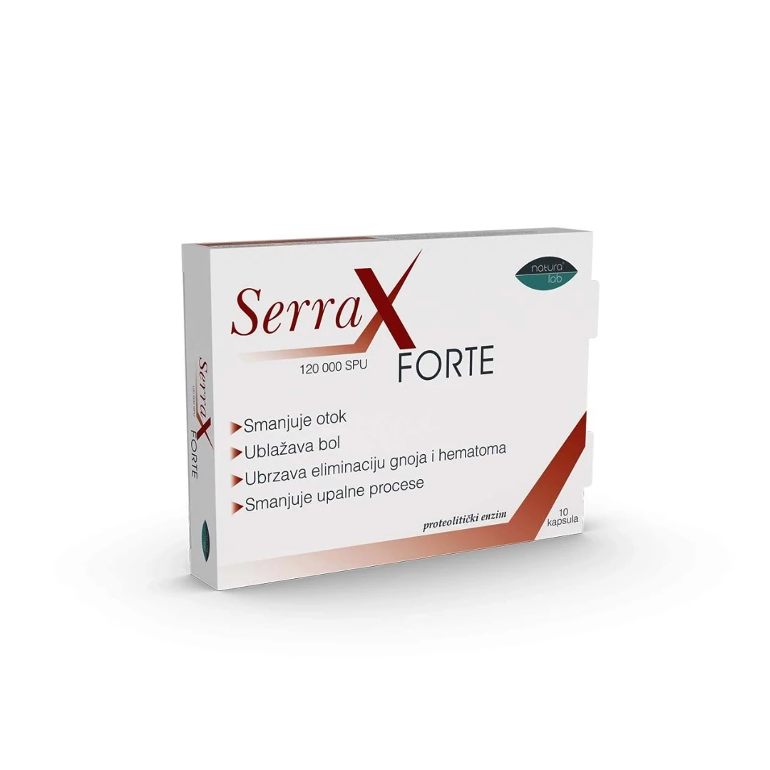 naturalab® SerraX FORTE 10 Kapsula; kod Inflamatornih Poremećaja Praćenih Otocima i Bolom