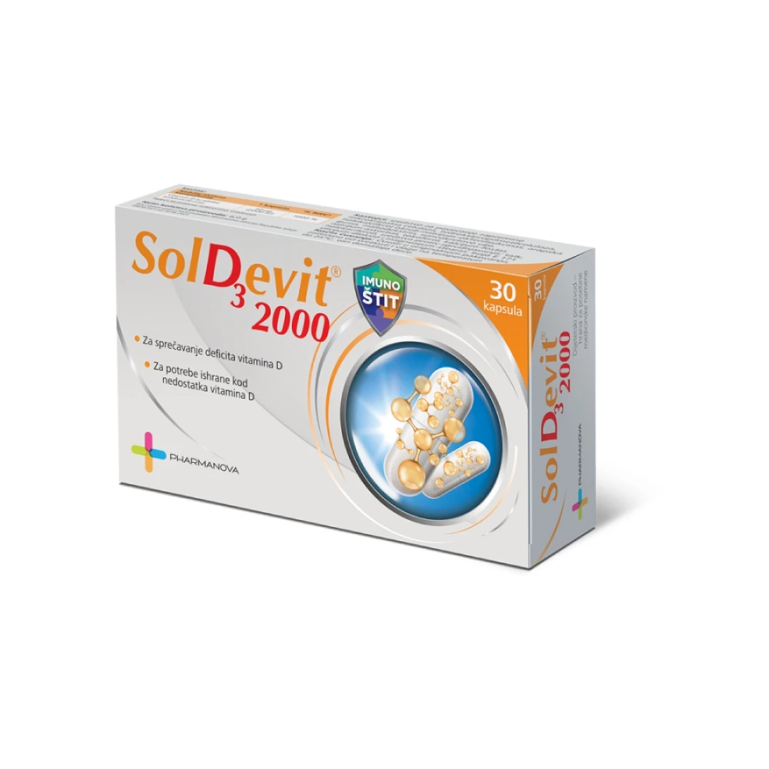 Soldevit® 2000 IU 30 Kapsula sa Vitaminom D3 Holekalciferol