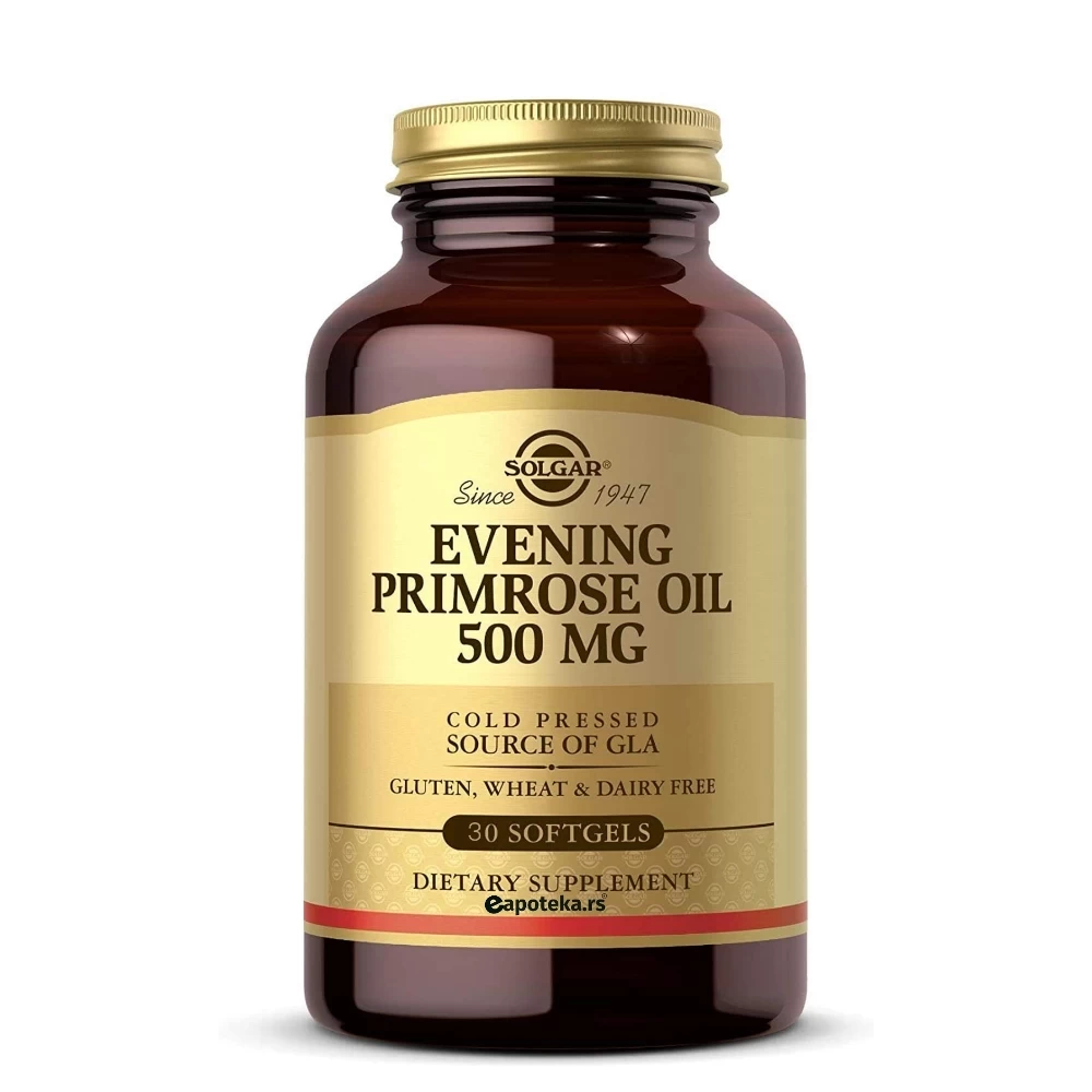 SOLGAR® Evening Primrose Oil Ulje Žutog Noćurka 500 mg 30 Kapsula 