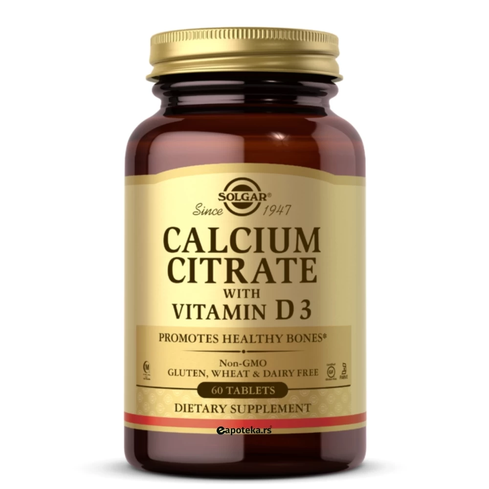 SOLGAR® Kalcijum Citrat Plus Vitamin D 60 Tableta