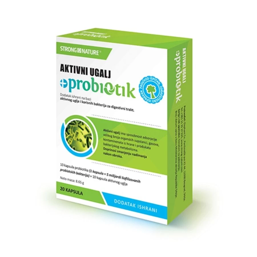 STRONG NATURE AktivnIi Ugalj sa Probiotikom 10+10  Kapsula