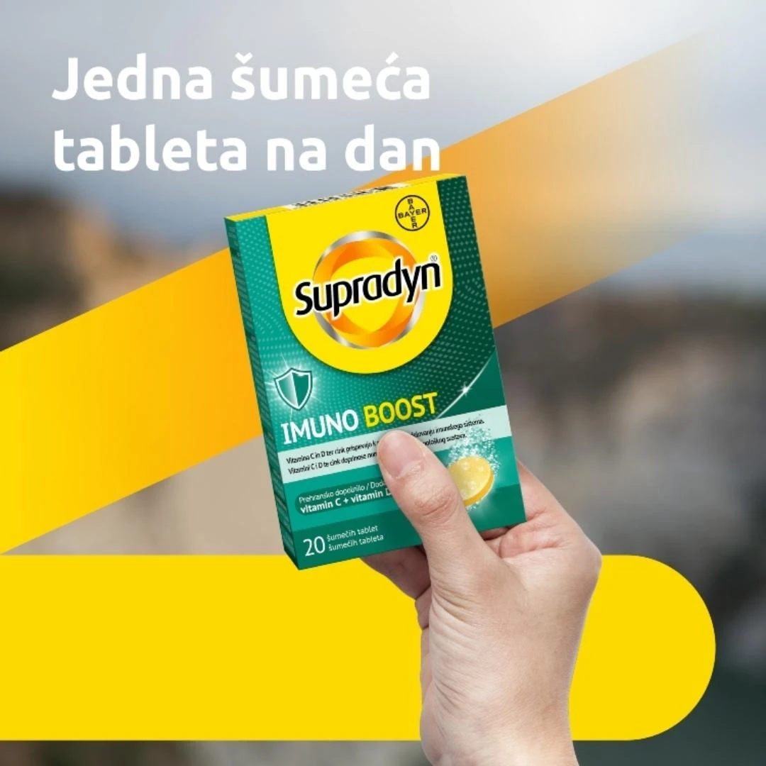 Supradyn® IMUNO BOOST 20 Šumećih Tableta sa Vitaminom C, Cinkom i Vitaminom D