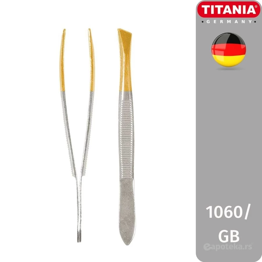 TITANIA® Pinceta Kosa Zlatna 1060/GB