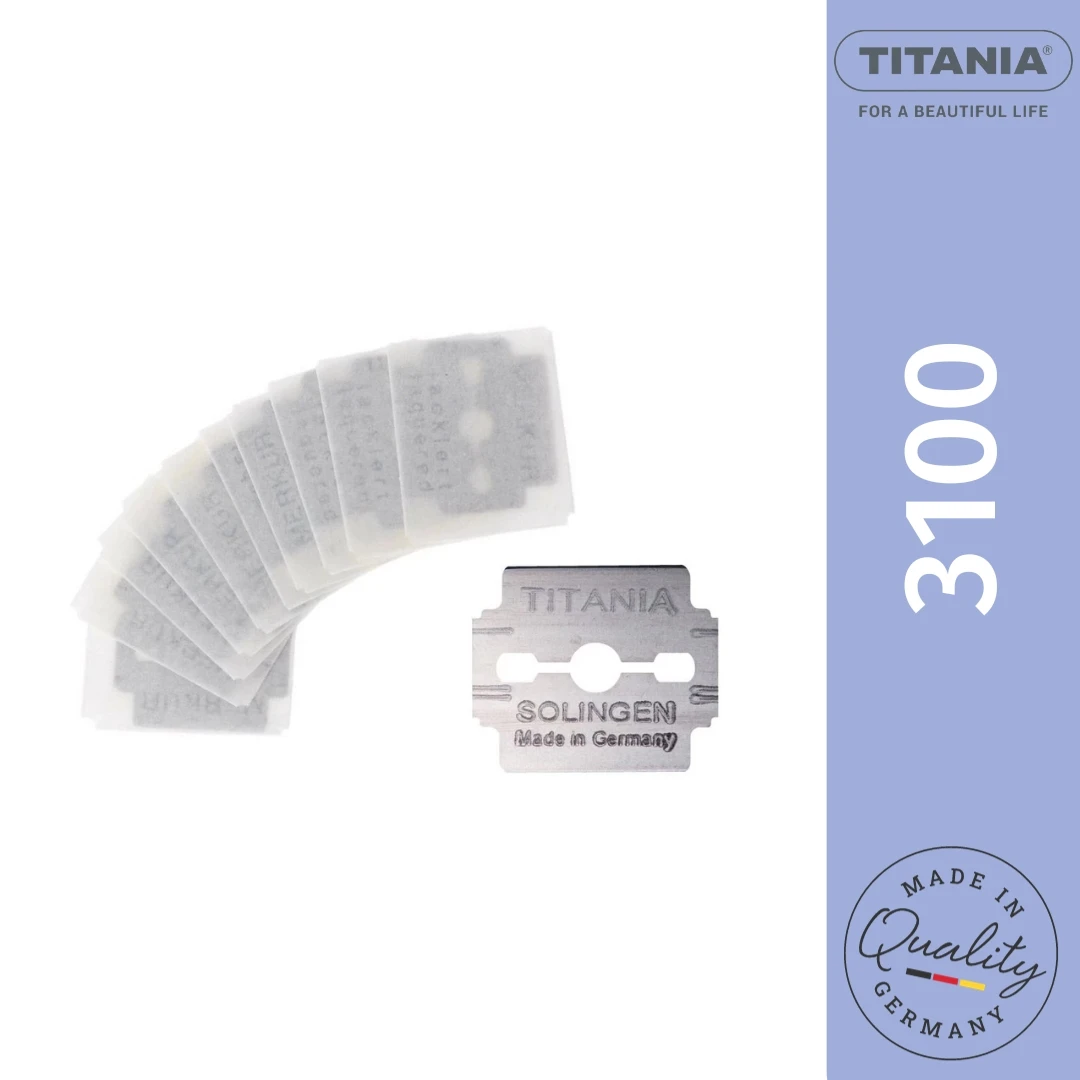 TITANIA® Žileti-Nožići za Skidač Žuljeva 10 Sečiva od Nerđajućeg Čelika 3100