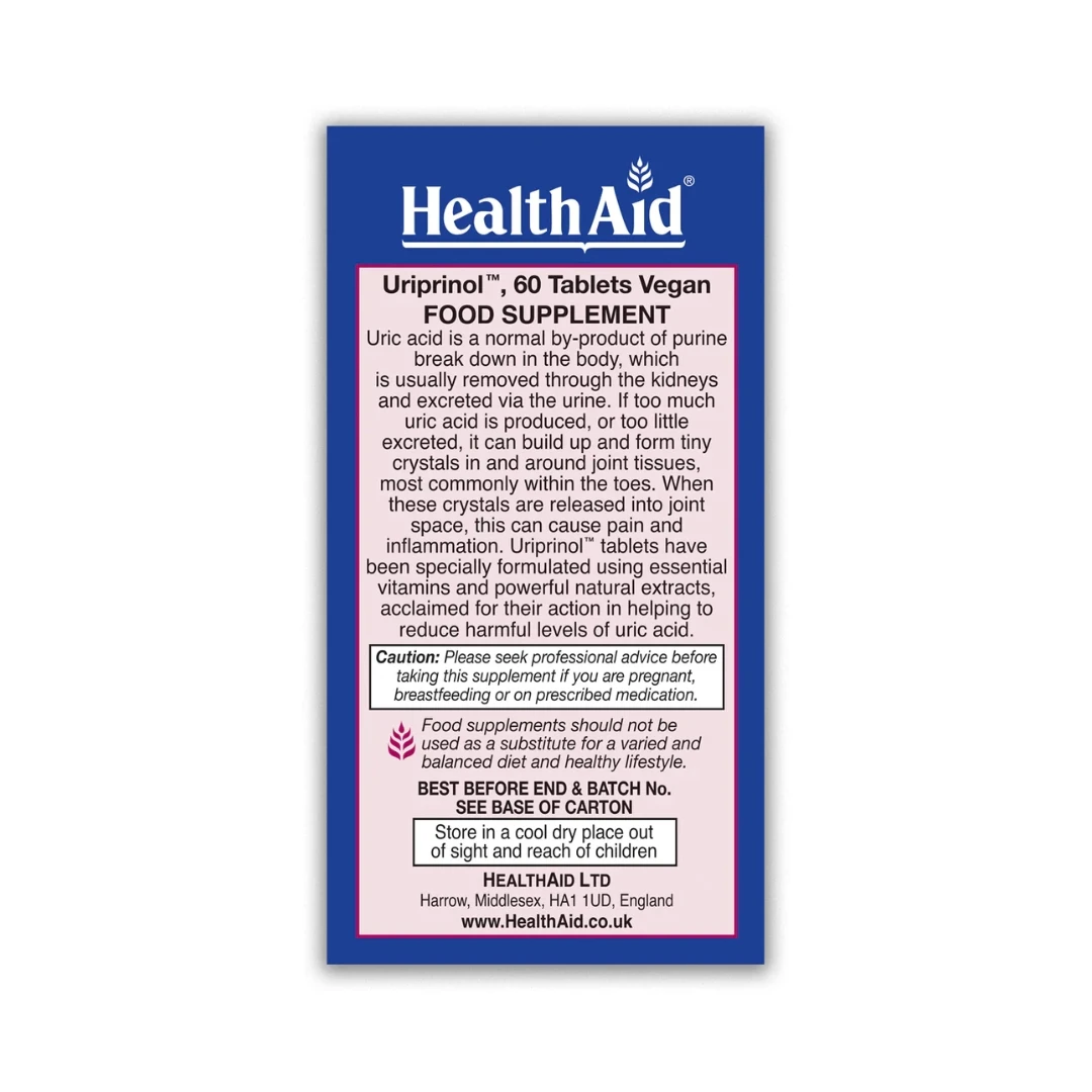 HealthAid Uriprinol® 60 Tableta Protiv Gihta