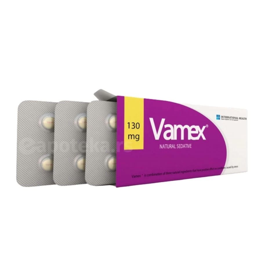 Vamex® 130 mg 20 Tableta Protiv Stresa, Stezanja u Grudima, Anksioznosti...