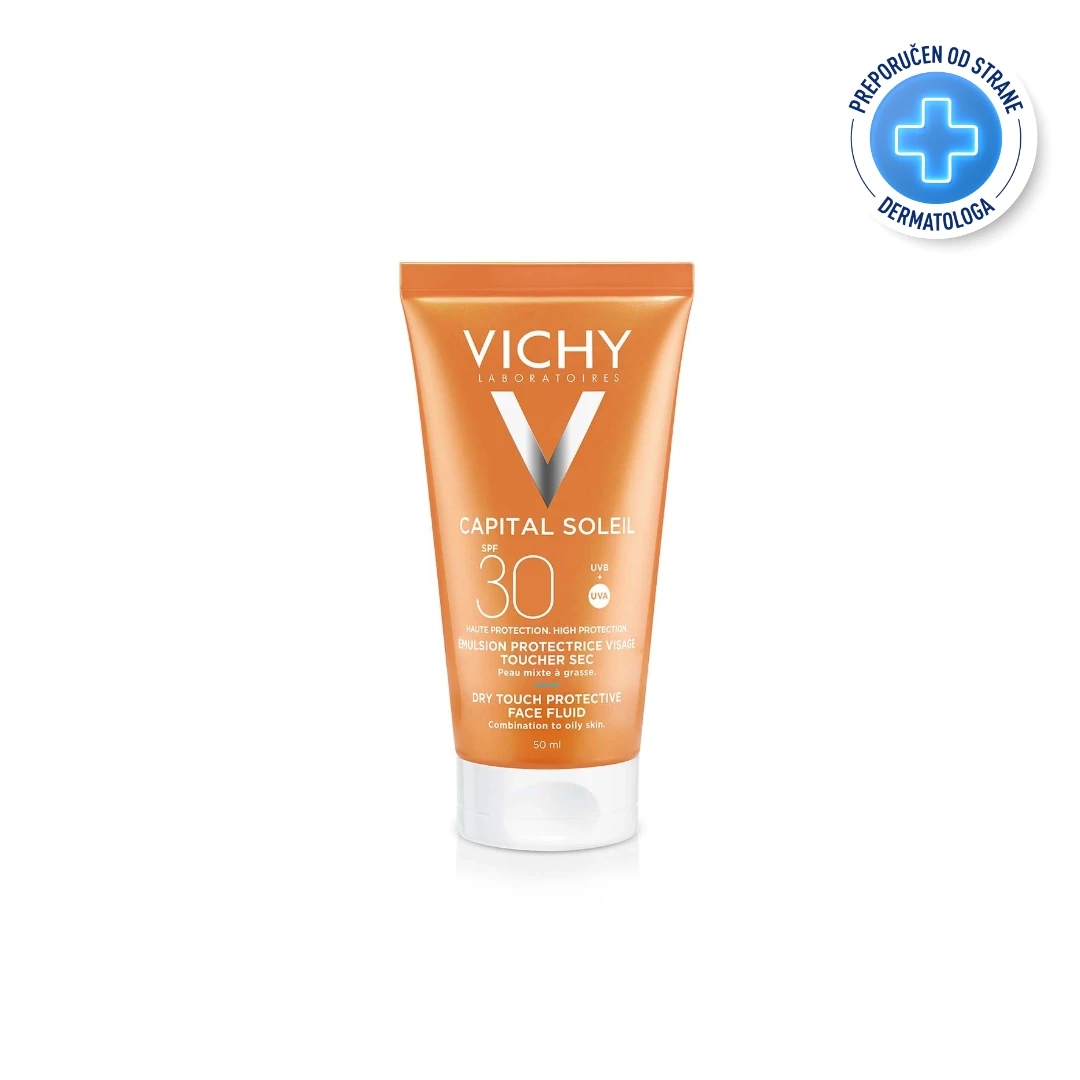 VICHY CAPITAL SOLEIL Dry Touch Fluid za Mat Efekat SPF30 za Masnu Kožu Lica 50 mL