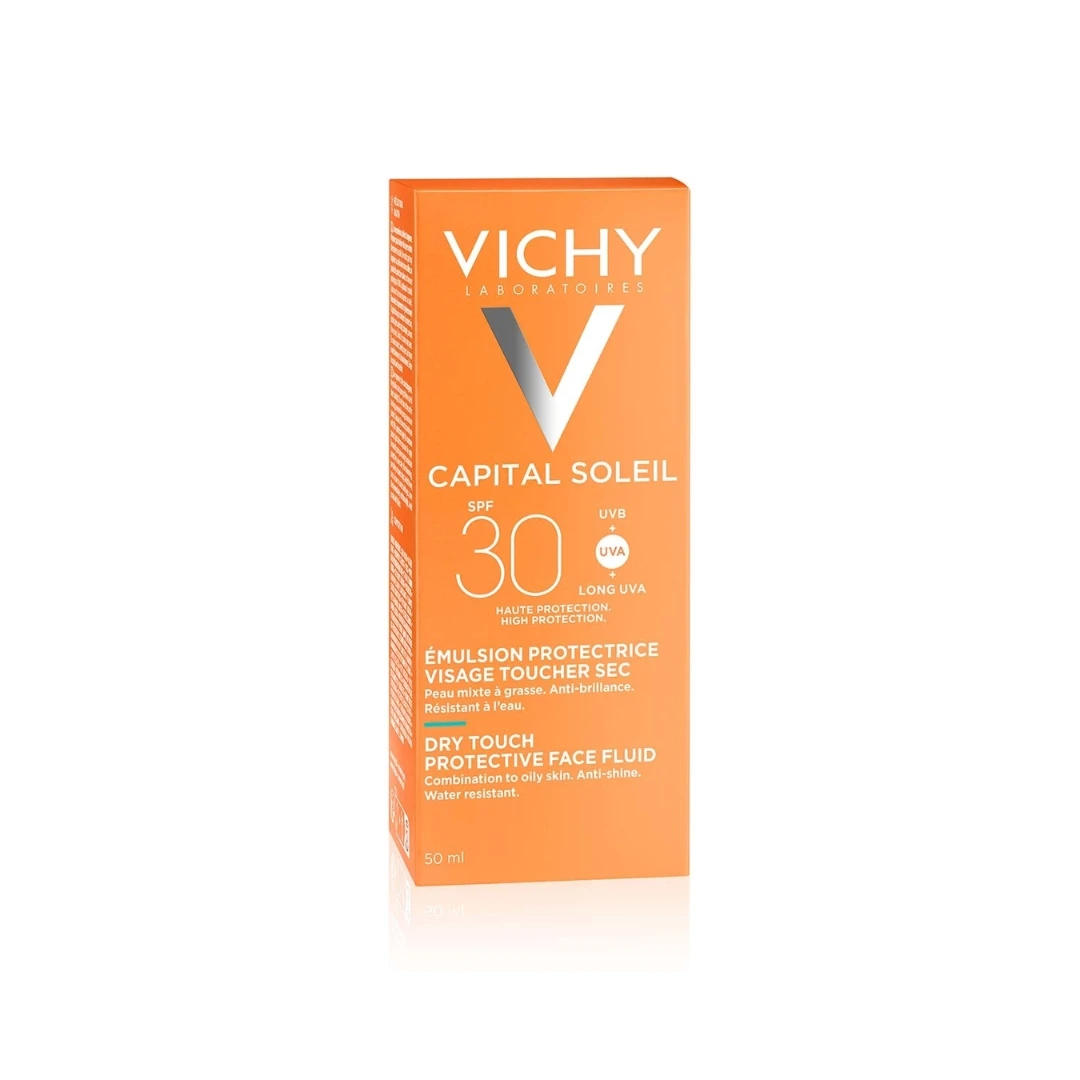VICHY CAPITAL SOLEIL Dry Touch Fluid za Mat Efekat SPF30 za Masnu Kožu Lica 50 mL