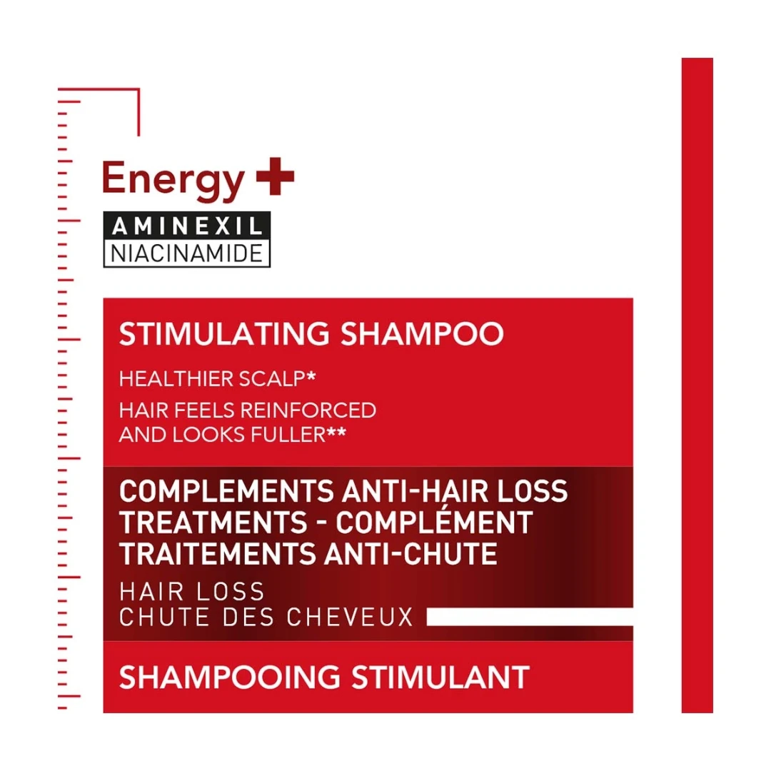 VICHY DERCOS Energetski Šampon Protiv Gubitka Kose sa Aminexilom i Vitaminima PP, B5 i B6 200 mL