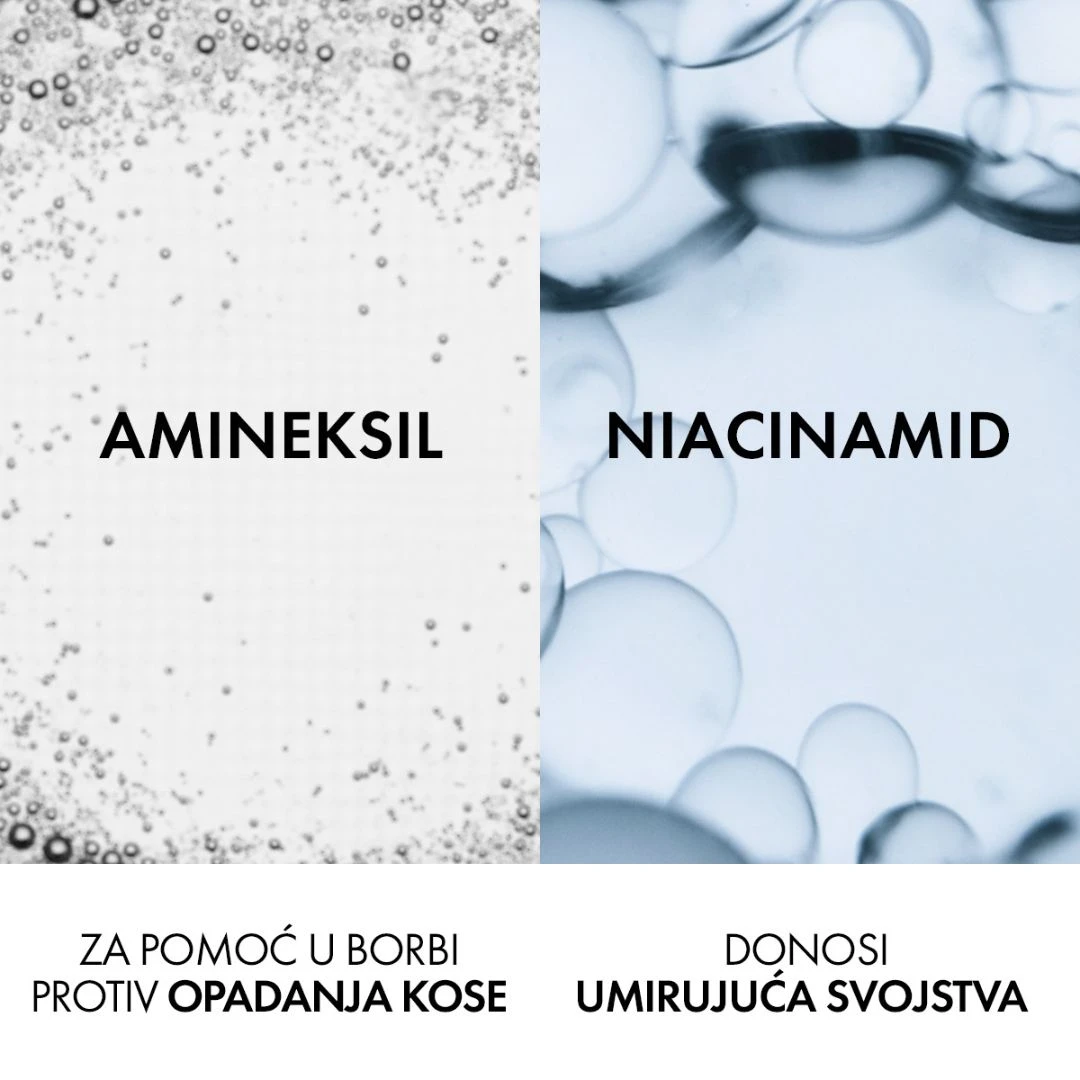 VICHY DERCOS Energetski Šampon Protiv Gubitka Kose sa Aminexilom i Vitaminima PP, B5 i B6 500 mL