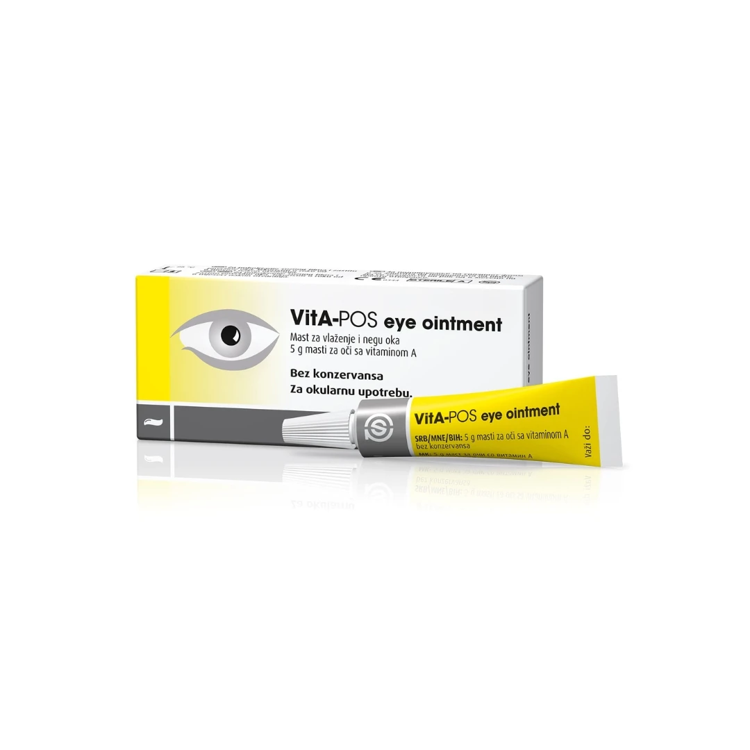 VitA-POS® Mast za Oči sa Vitaminom A za Vlaženje Oka 5g