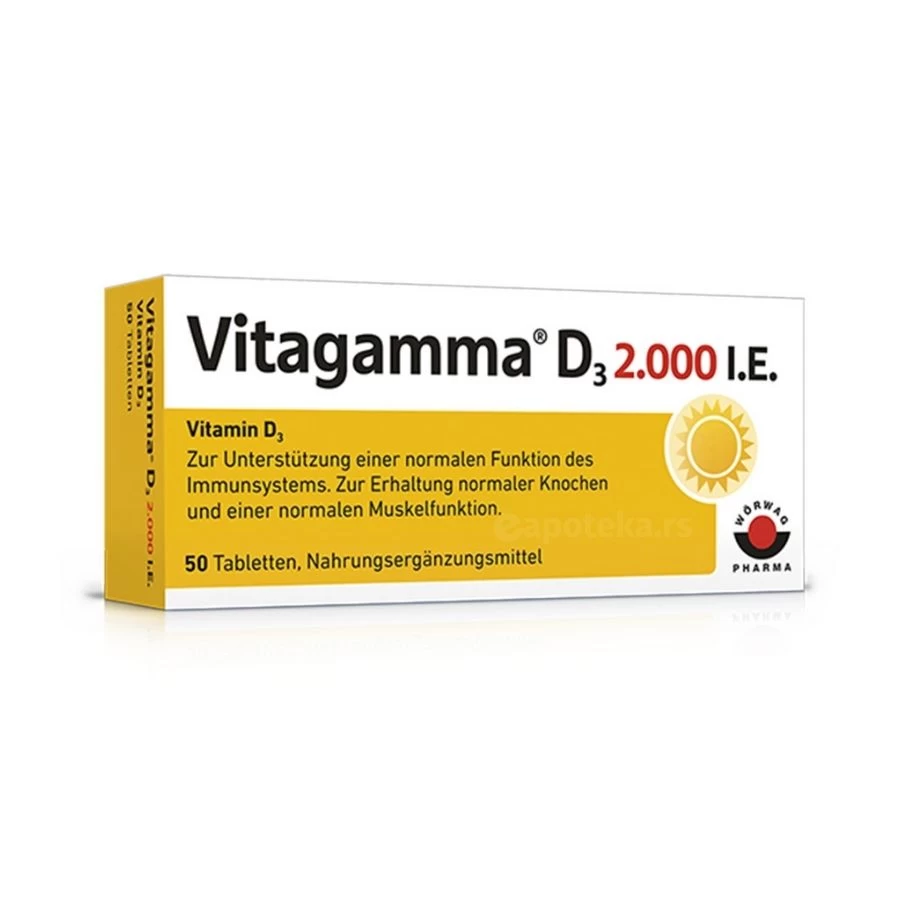 WÖRWAG PHARMA Vitagamma D3 2000 IU 50 Tableta