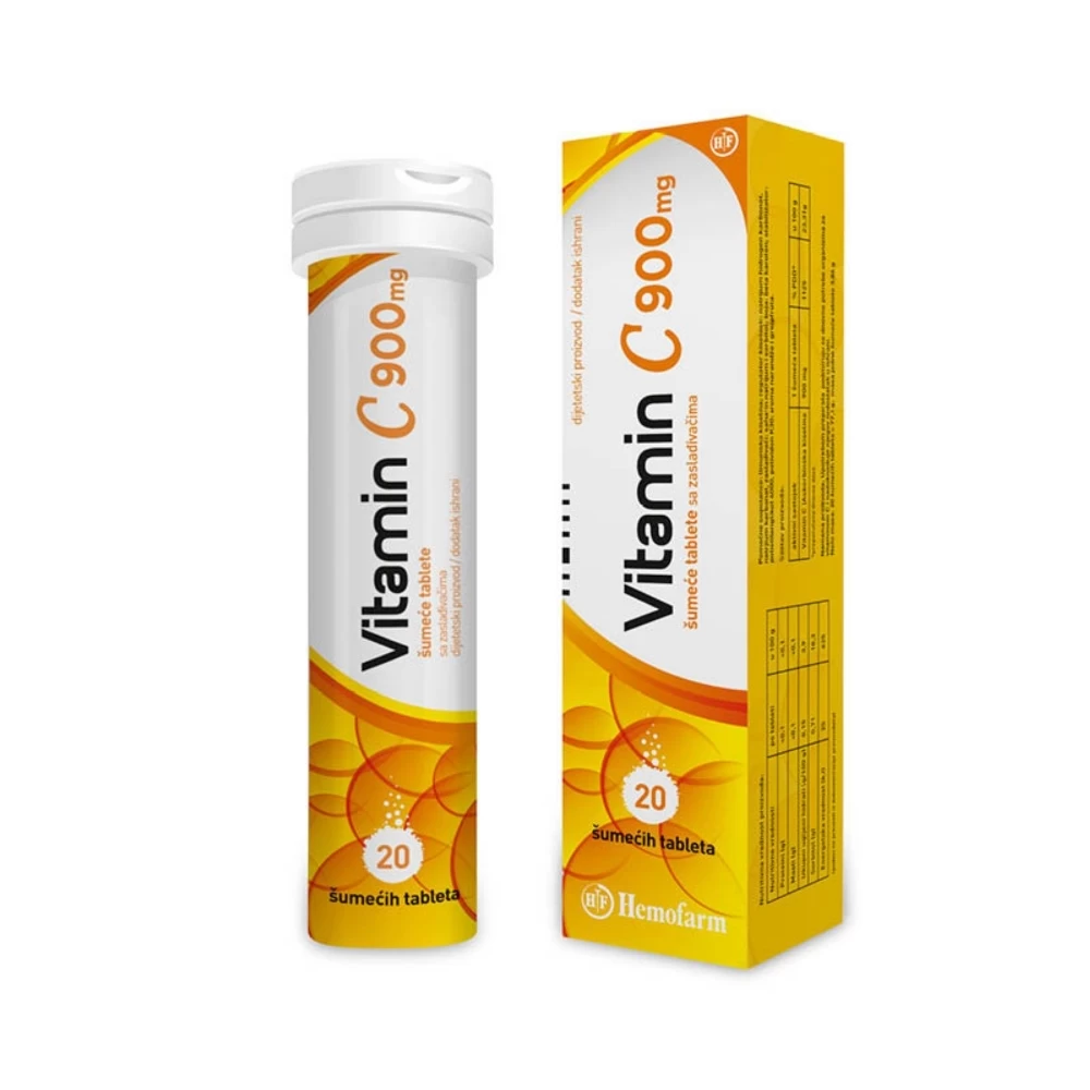 HEMOFARM Vitamin C 900 mg 20 Šumećih Tableta