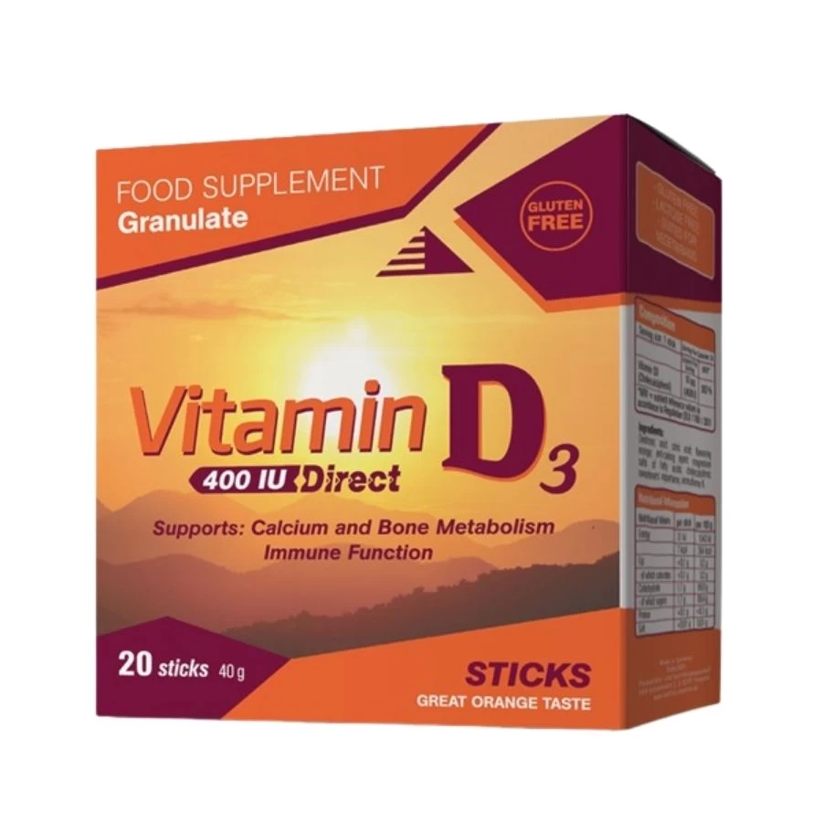 Vitamin D3 400 IU DIRECT 20 Kesica; Direkt Vitamin D3