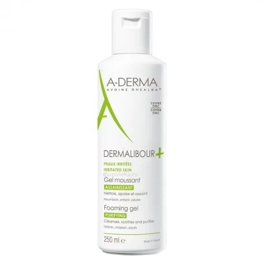 A-DERMA Dermalibour Plus Penušavi Gel za Umivanje i Čišćenje Kože 250 mL
