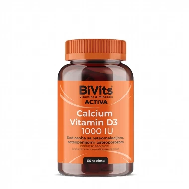 BiVits® Calcijum Vitamin D3 1000 IU 60 Tableta