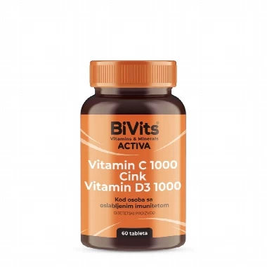 BiVits® Vitamin C 1000, Cink i Vitamin D3 60 Tableta