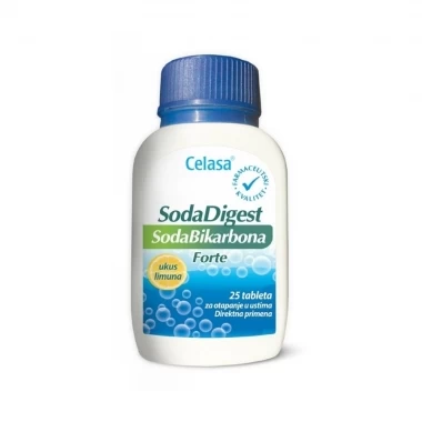 SodaDigest Forte Soda Bikarbona 25 Tabletea za Otapanje u Ustima