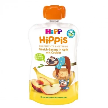 HIPP Kaša Voćna Zabava sa Jabukom, Bananom, Breskvom i Keksom 100g