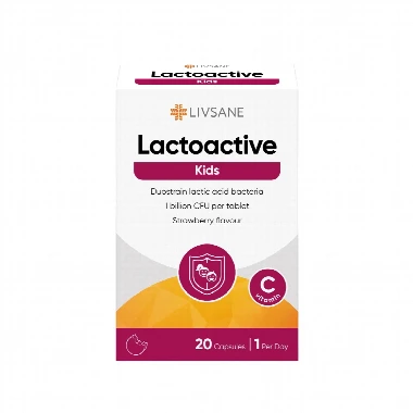 LIVSANE Lactoactive Kids sa Vitaminom C 20 Tableta za Žvakanje