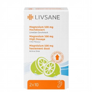 LIVSANE Magnezijum 500 mg 2x10 Šumećih Tableta
