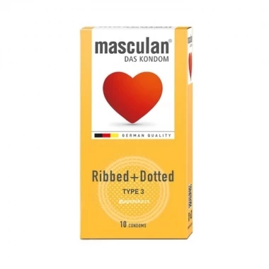 Masculan TYPE 3 Rebrasti i Tačkasti - 10 Kondoma