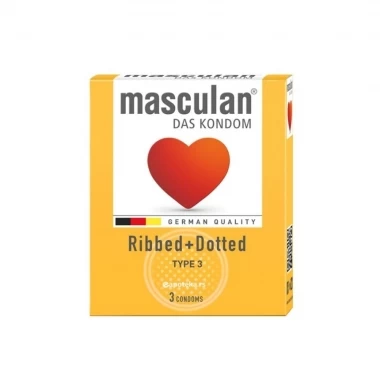 Masculan TYPE 3 Rebrasti i Tačkasti - 3 Kondoma