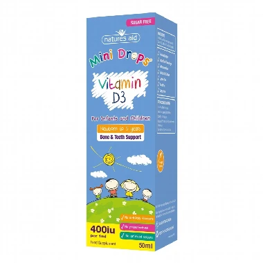 Mini Drops Vitamin D3 Kapi za Decu 400 IU 50 mL