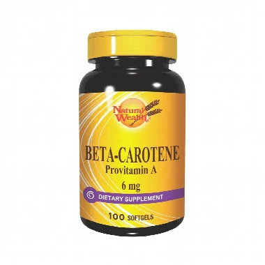 Natural Wealth® Beta Carotene 6 mg 100 Kapsula