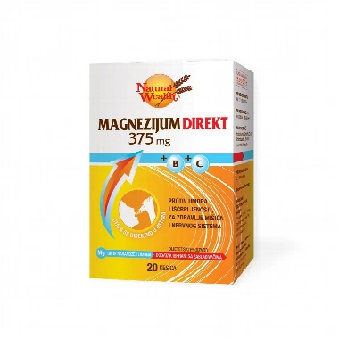 Natural Wealth® DIREKT Magnezijum 375 mg 20 Kesica