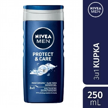NIVEA Men Protect & Care Kupka sa Alojom 250 mL