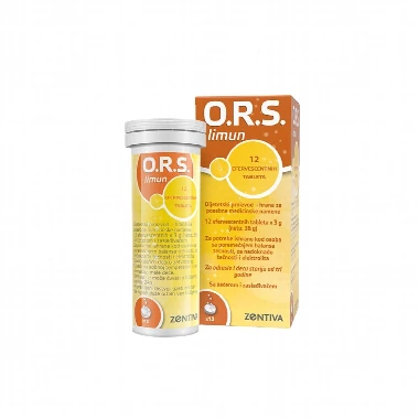 O.R.S. Limun Elektroliti Šumeće Tablete za Rehidrataciju 12x3 g