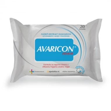 Avaricon® Hemor 20 Vlažnih Maramica