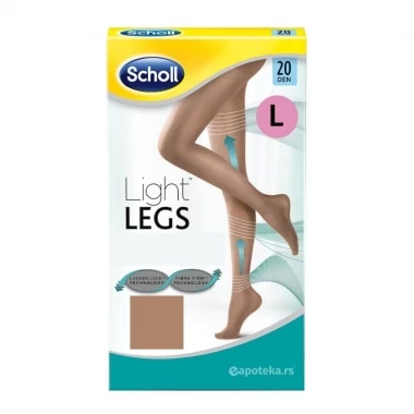 SCHOLL Light Legs Bež Kompresivne Čarape 20 Dena Veličina L